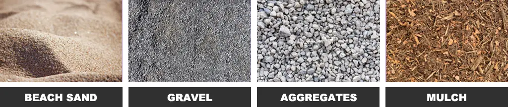 Beach sand, gravel, aggregates, and mulch, are different sandbag fillers.