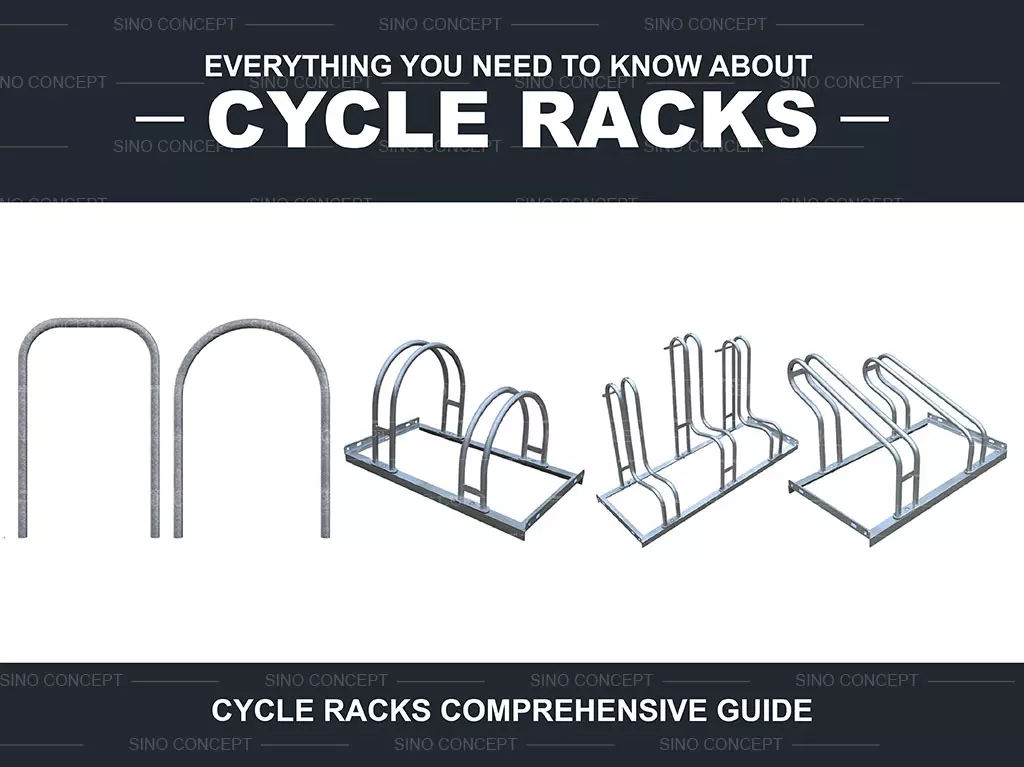 A full range of different metal cycle racks!