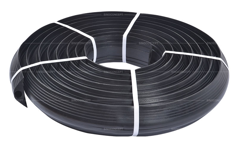 1 channel floor cable cover also called cable protector made of recycled rubber designed to receive one cable for floor cable management