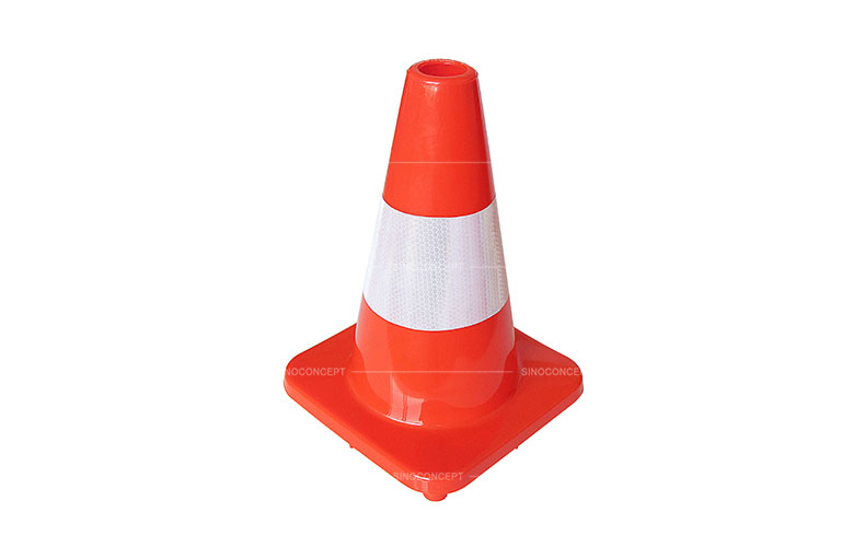 300 mm traffic cone of orange colour also called traffic warning cone made of PVC material as a traffic safety device