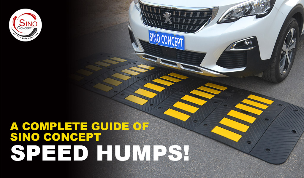 A high-quality rubber speed hump produced by Sinoconcept.