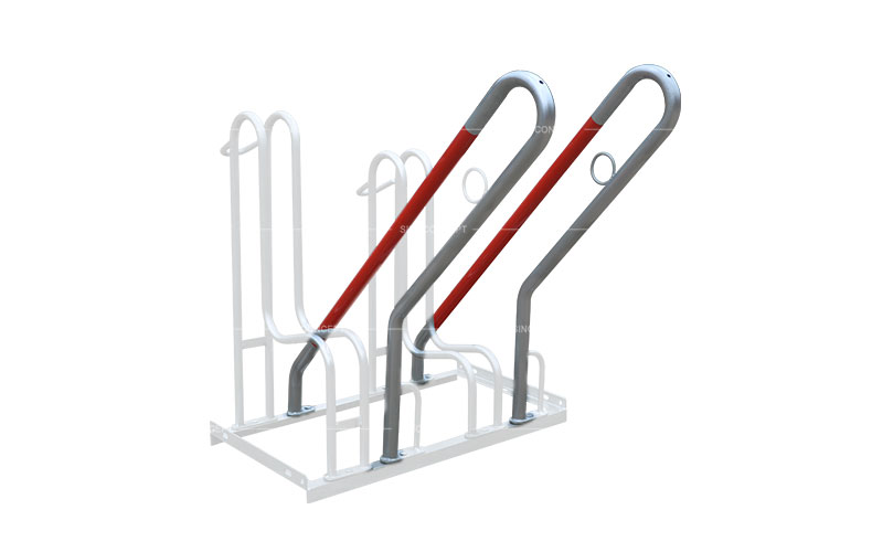 Lockable steel cycle rack also called floor bike rack 450 type made of steel for outdoor cycle parking