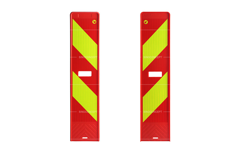 Scandinavian type roadworks beacon also called road beacon pasted with strong anti-UV reflective tapes used as traffic management equipment
