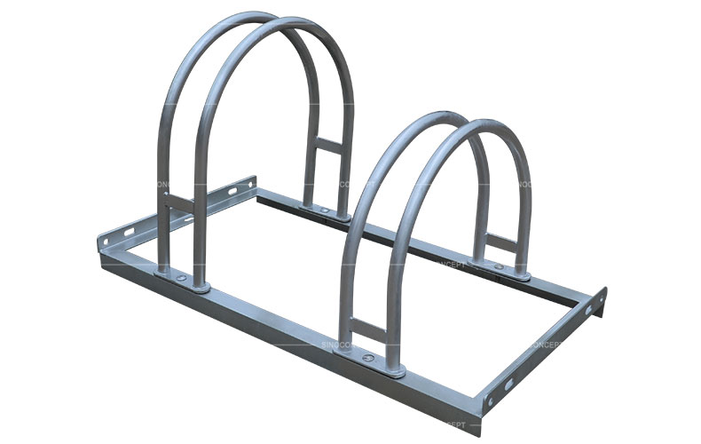 Steel bike racks also called cycle stands made with hot-dip galvanizing finishing treatment for outdoor cycle parking