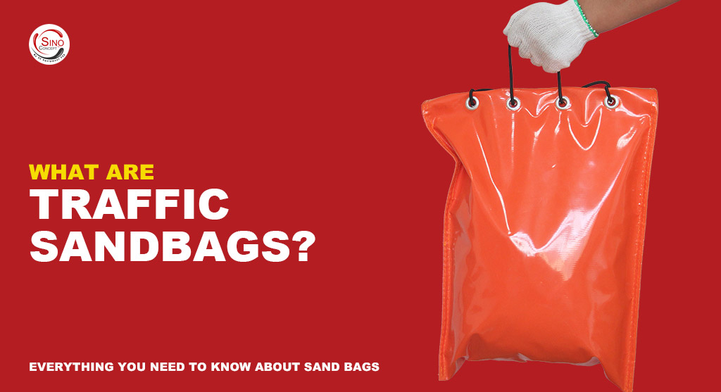 Traffic sandbags or called sand bags used for traffic safety management