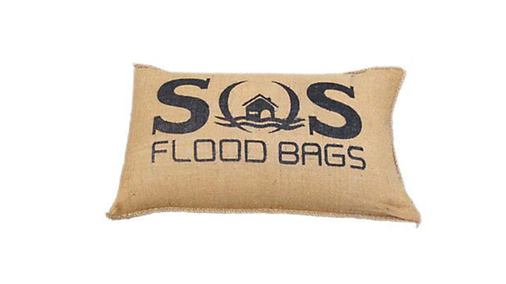 Sandbags are used to prevent floods out of the house