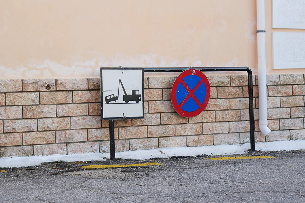 Traffic safety signs to indicate some traffic restrictions and guides