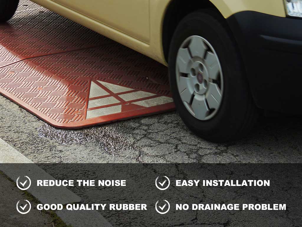 Good quality rubber speed cushion can reduce the noise and be easily installed without drainage problem