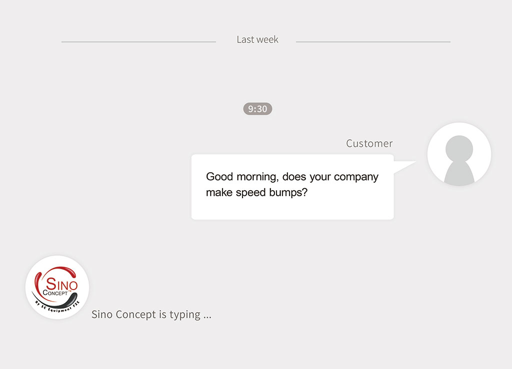 Text message between Sino Concept and its customer