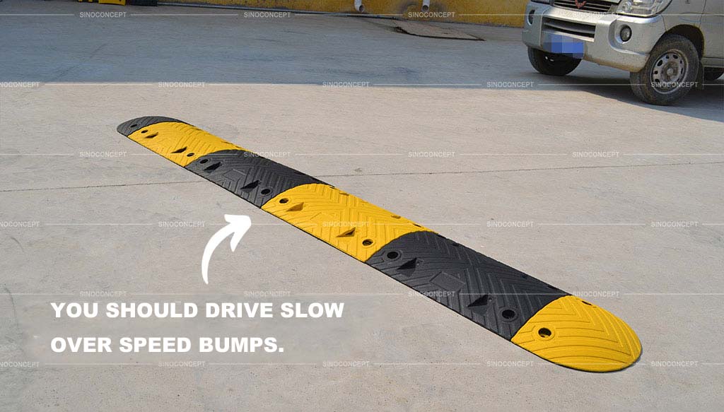 Speed bump also called speed ramp designed with the built-in interlocking system used as a traffic calming device