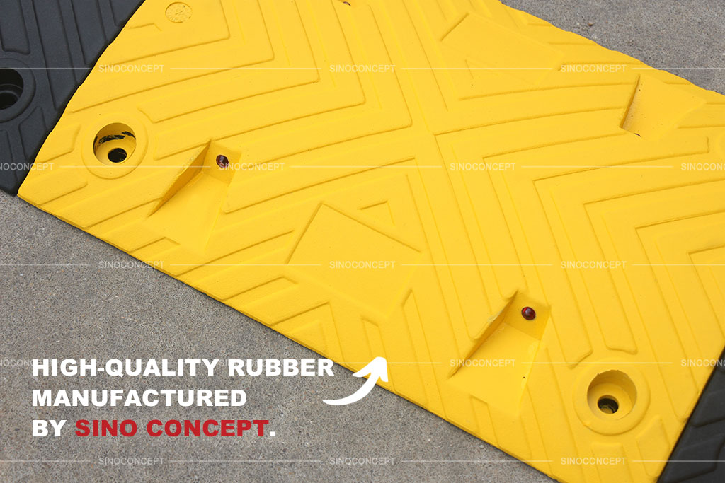 Traffic road bump made of high-quality rubber manufactured by Sino Concept