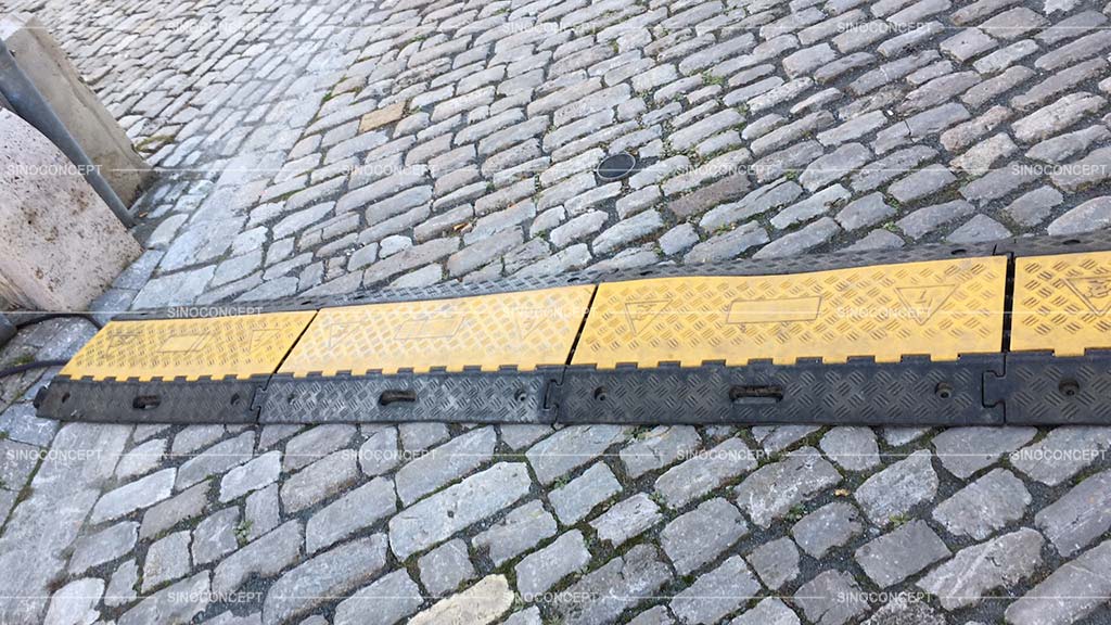 Some old cable ramps used on the street to protect cables or wires