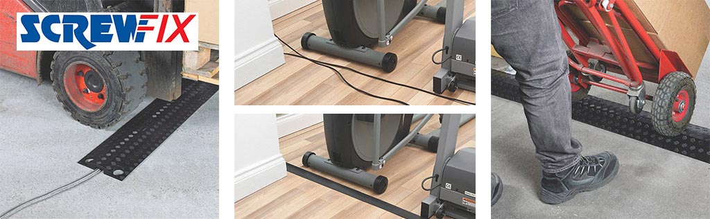 Various types of cable ramps made by Screwfix