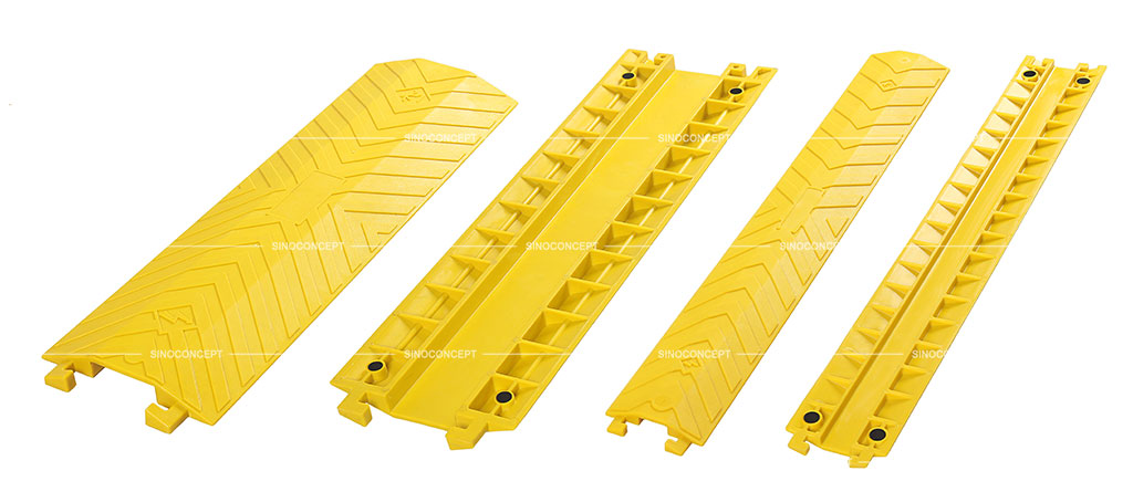 Yellow drop overs of different sizes made of PU material