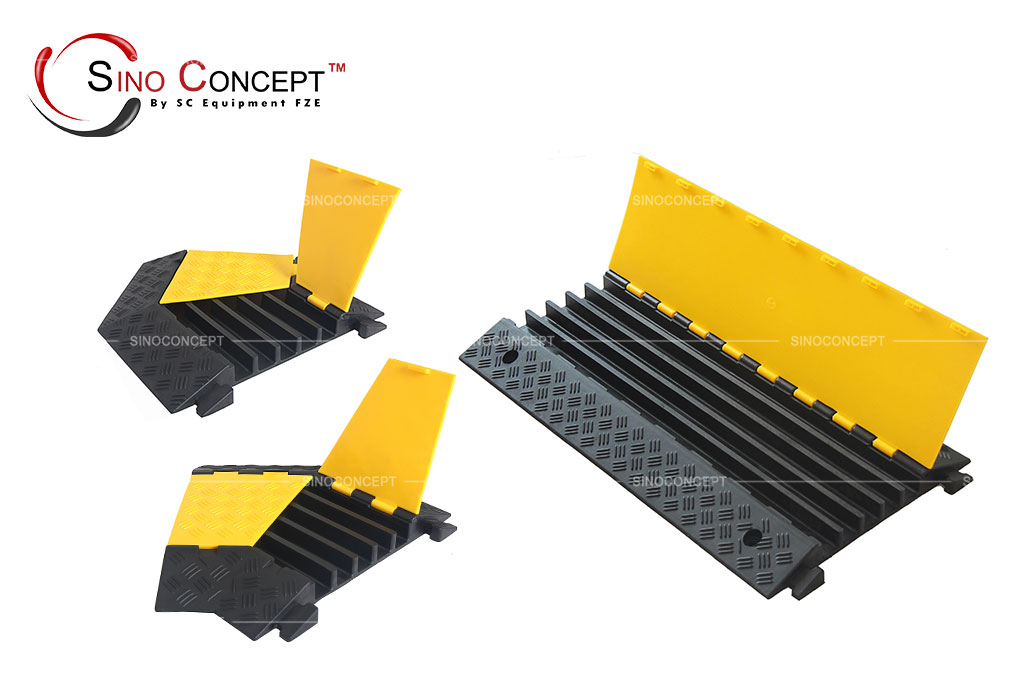 5 channels cable protectors with angle parts manufactured by Sino Concept