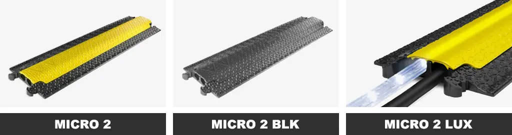 Defender micro series cable ramps, including Micro 2, Micro 2 BLK, Micro 2 LUX.