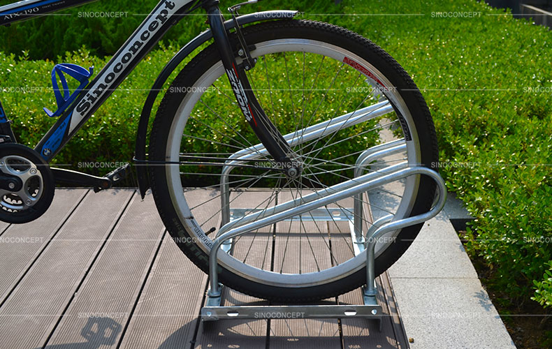 Floor mounted bike rack 2000 also called cycle rack made of steel with hot-dip galvanizing finish for cycle parking function