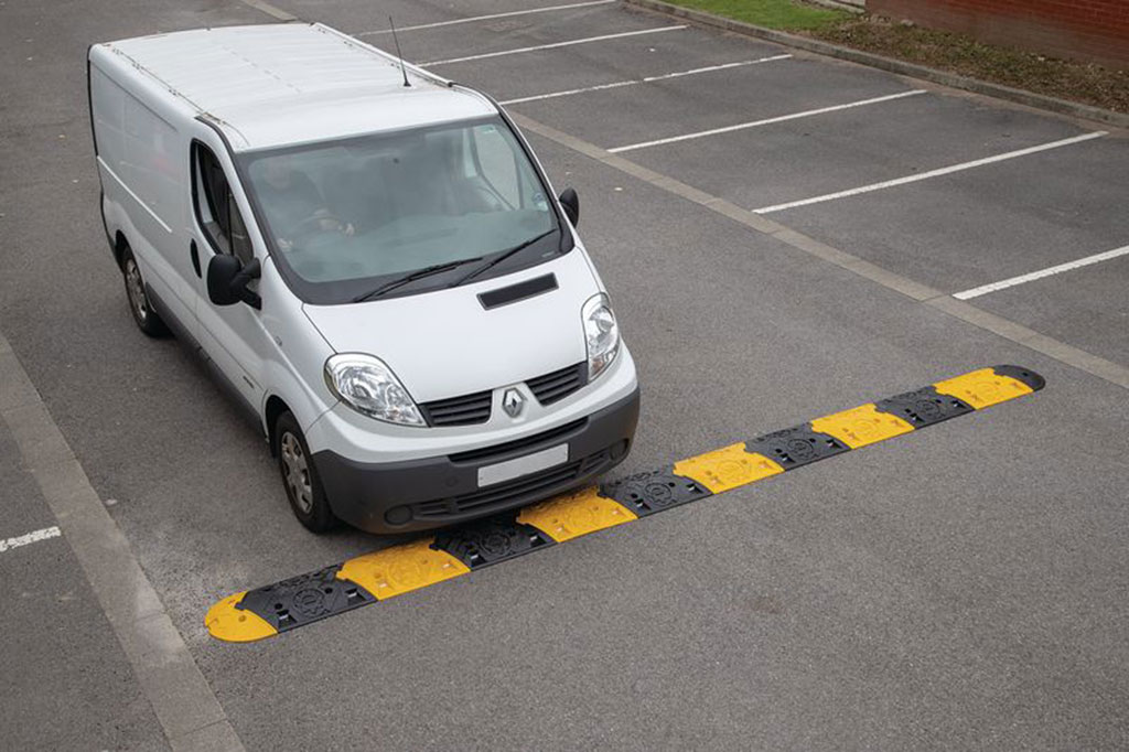 A long speed ramp connected by several parts installed on the road for calming traffic