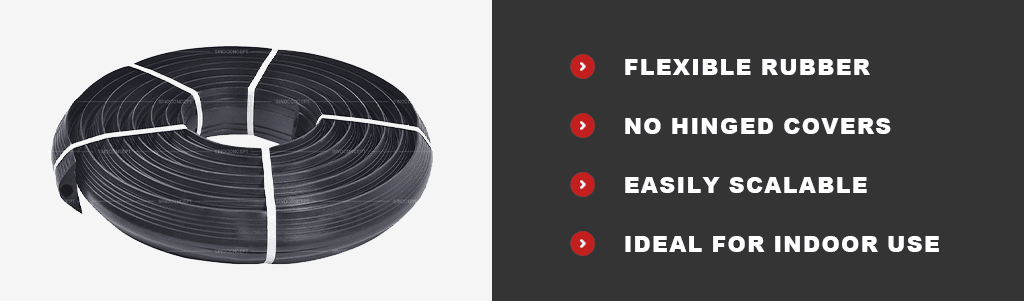 Some unique features of floor cable covers, such as flexible rubber and no-hinged covers, are easily scalable and ideal for indoor use.