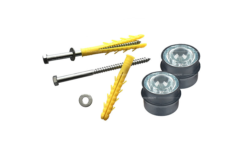 Glass road studs and lane separator screws for installing the rubber cycle lane divider on road as a traffic management equipment