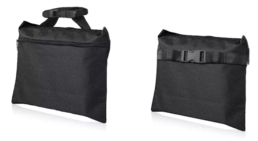 Black sandbags with zippers, which ensure that all the matter is secured and can’t escape the bag.
