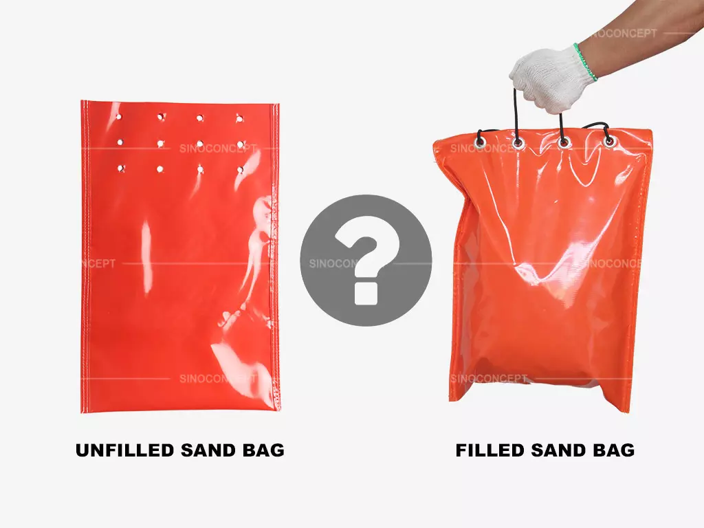 An unfilled sandbag versus a filled sandbag, which one is better?