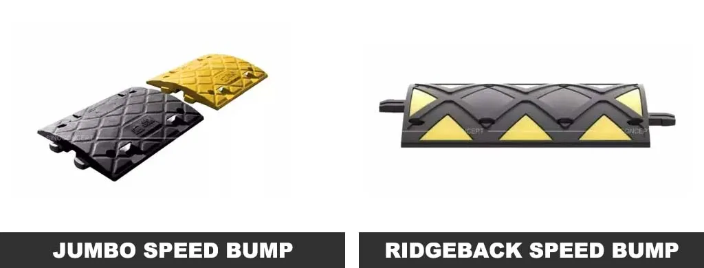 Ridgeback and Jumbo speed bumps manufactured by JSP.