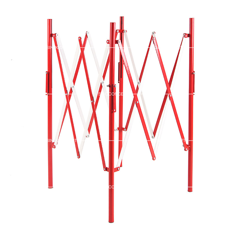 Easy folding manhole safety barrier also called manhole barricade made of steel used as construction safety barriers