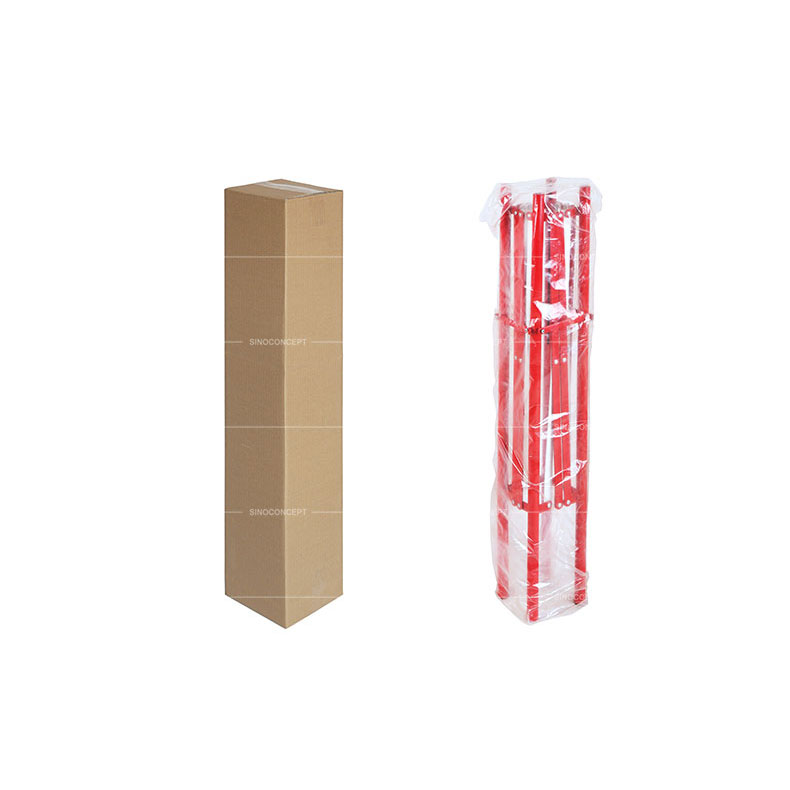 Expanding steel manhole barricade also called manhole guardrail packed with thick plastic & strong carton for delivery to Europe