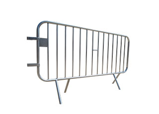 A 2-meter crowd control barrier made of steel by Sino Concept for event management purposes.