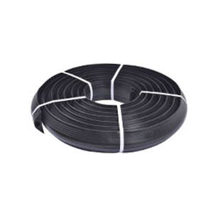 Black floor cable cover, also called floor cord cover made of vulcanized rubber with one channel to receive one cable up to 20mm.