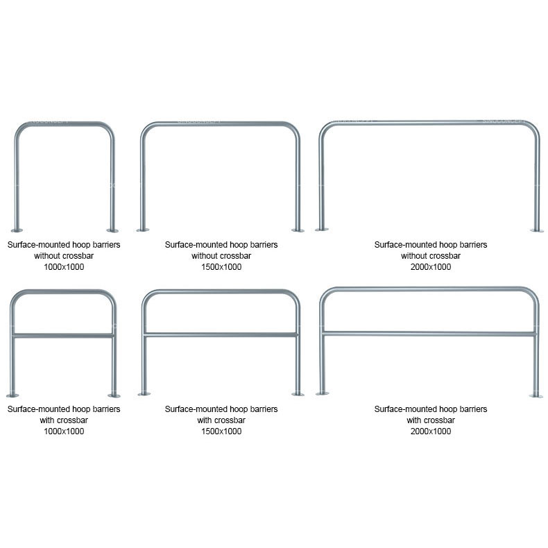 Surface mounted hoop barriers