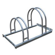 Steel floor bike racks made by Sino Concept.