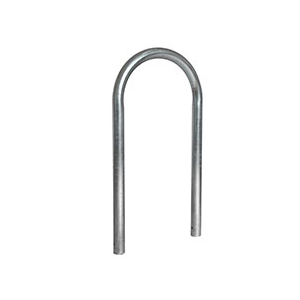 The lamp post protector hoop is made from mild steel and then hot-dipped galvanized.