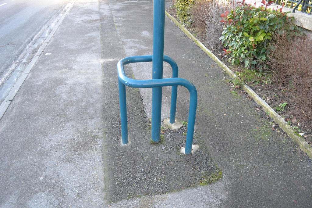 Blue hoop barriers