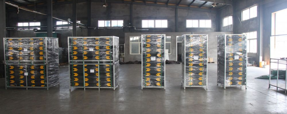 A lot of rubber wheel stops are manufactured and packed well in Sino Concept's rubber factory to be delivered to clients.