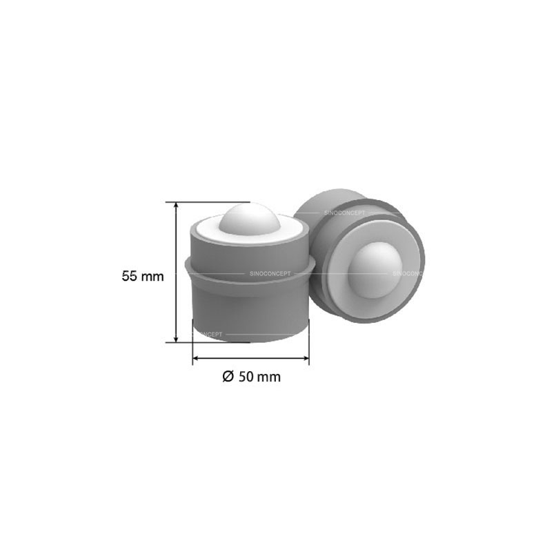 Drawings of small glass road studs showing dimensions including the height and diameter.